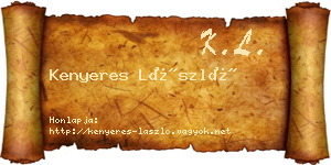 Kenyeres László névjegykártya